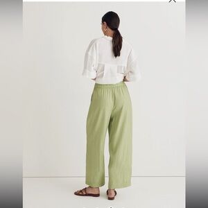 Madewell Crinkled crepe straight-leg crop pant